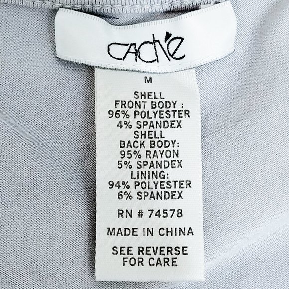 Cache Silver Grey Sequin Front Tank Top Size Medium - Picture 4 of 4